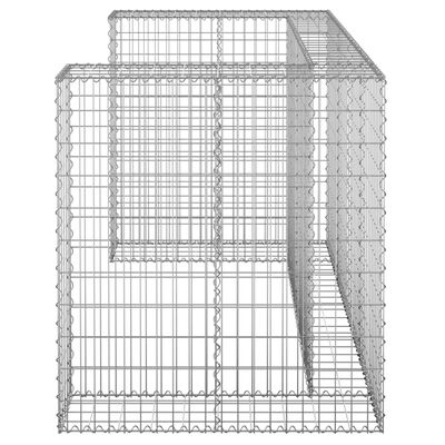 vidaXL gabioonsein prügikastidele, tsingitud teras, 180x100x110 cm