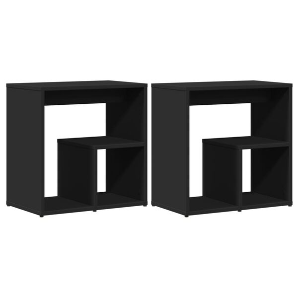 vidaXL k&uuml;lglauad 2 tk, must, 50 x 30 x 50 cm, tehispuit