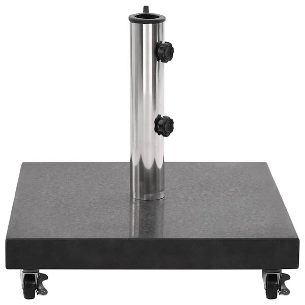 vidaXL p&auml;evavarju alus graniit 30 kg, ruudukujuline, must