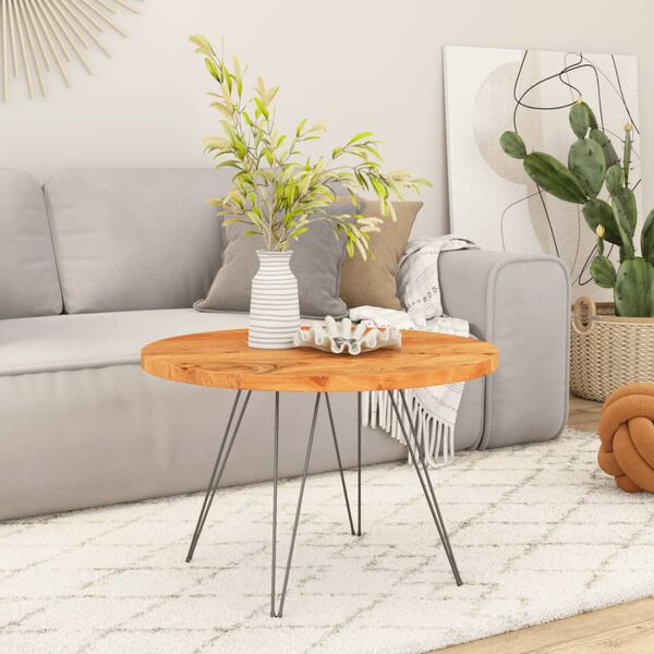 vidaXL lauaplaat, Ø60 x 2,5 cm, ümmargune, akaatsiapuit