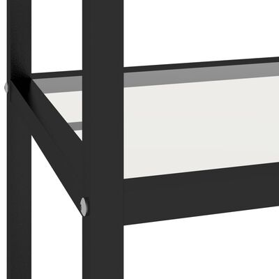 vidaXL riiul, must, läbipaistev, 100x36x168 cm, karastatud klaas