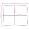 vidaXL oxford-kangast päikesepuri, ristkülik, 3x4 m kreemjas