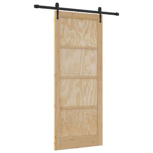 vidaXL Libisev uks ORKDAL Naturaalne 86 x 211 cm Toekas m&auml;nnipuit
