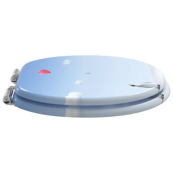 vidaXL Tualettsari Sinine 44 x 38 cm MDF plaat