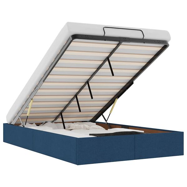 vidaXL Ottomani voodiraam ilma madratsita, sinine, 120x200 cm, kangas
