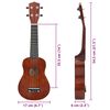 vidaXL sopran ukulele komplekt kotiga lastele naturaalne 21"