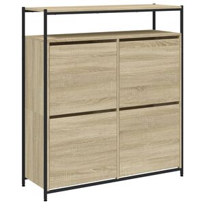 vidaXL jalan&otilde;udekapp, 4 klappuksega, Sonoma tamm, 100x34x112 cm