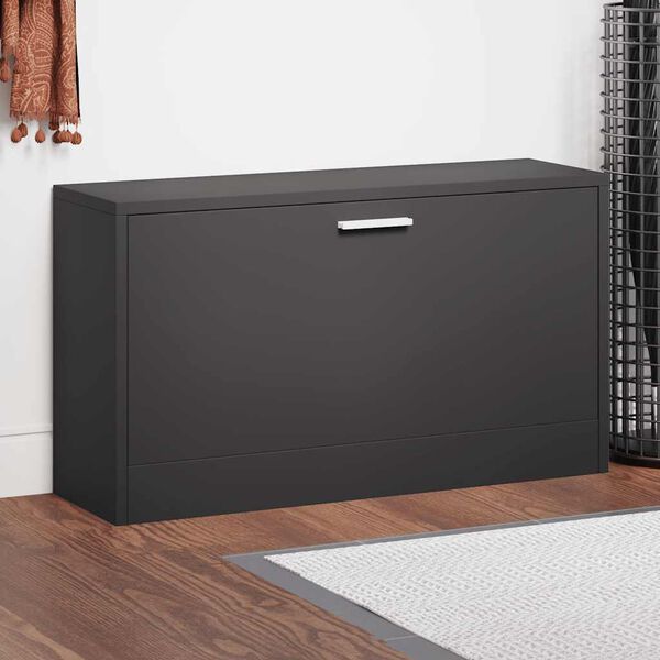 vidaXL kingapink must 80 x 24 x 45 cm t&ouml;&ouml;deldud puidust