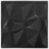 vidaXL Seinapaneelid 12 pcs Origami Must 50 x 50 cm XPS Vaht