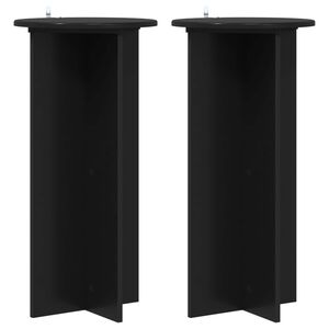 vidaXL Taimede alus 2 tk Must 40 x 40 x 80 cm Tehispuit