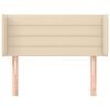 vidaXL voodipeats servadega, kreemjas, 93x16x78/88 cm, kangas