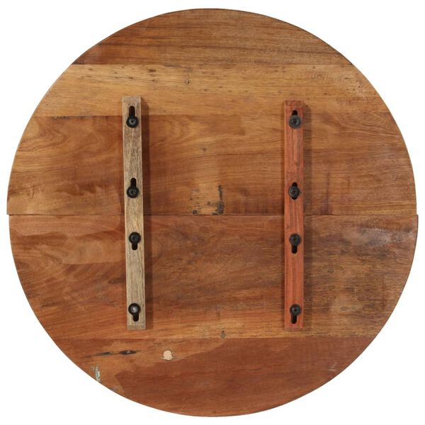 vidaXL ümmargune lauaplaat 70 cm 25–27 mm toekas taaskasutatud puit