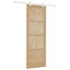 vidaXL Libisev uks Looduslik ja Valge 83 x 232 cm Toekas m&auml;nnipuit