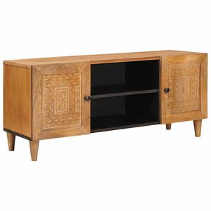 vidaXL TV &Uuml;ksused riiuliga Helepruun 105 x 33 x 46 cm Tugev mango puu