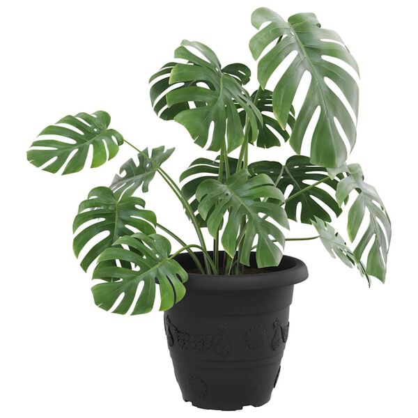 vidaXL &Uuml;mmargune lillepott 24 pcs Must &Oslash; 26 x 21.5 cm Plastmass