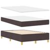 vidaXL LED Box Spring Voodi madratsiga Tume pruun 120 x 200 cm kangas