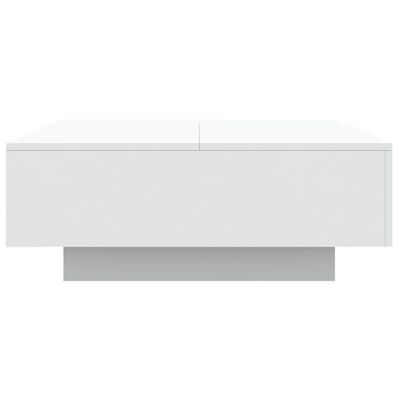 vidaXL LED-tuledega kohvilaud, valge, 80 x 80 x 31 cm