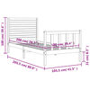 vidaXL voodi ilma madratsita, 100 x 200 cm, männipuit