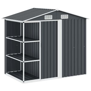 vidaXL aiakuur riiulitega antratsiithall 205 x 130 x 183 cm, raud
