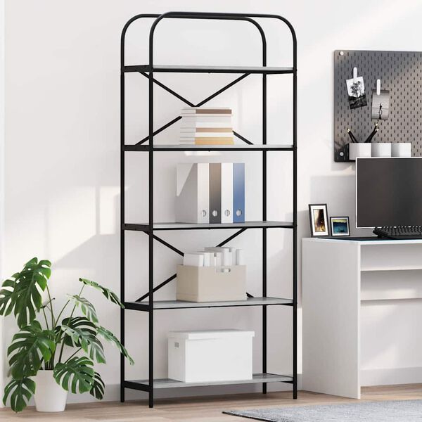 vidaXL Raamatukapp Hall Sonoma 80 x 30 x 183 cm Tehispuit