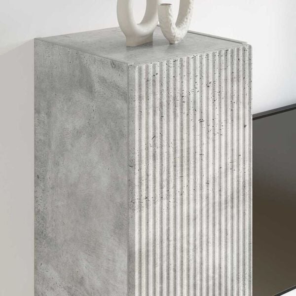 vidaXL TV Seina Kapp 2 pcs Betoon 30 x 31 x 100 cm Tehispuit