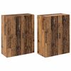 vidaXL Seinale kinnitatav kapp 2 pcs Vana puit 69,5 x 34 x 90 cm