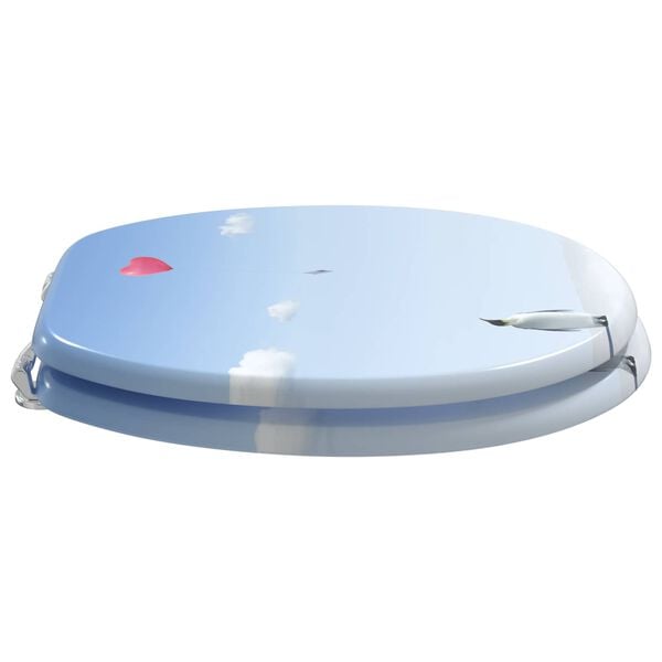 vidaXL Tualettsari Sinine 44 x 38 cm MDF plaat