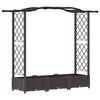 vidaXL T&otilde;stetud Padi Kase ja Katusega Pruun 169 x 40 x 125 cm PP