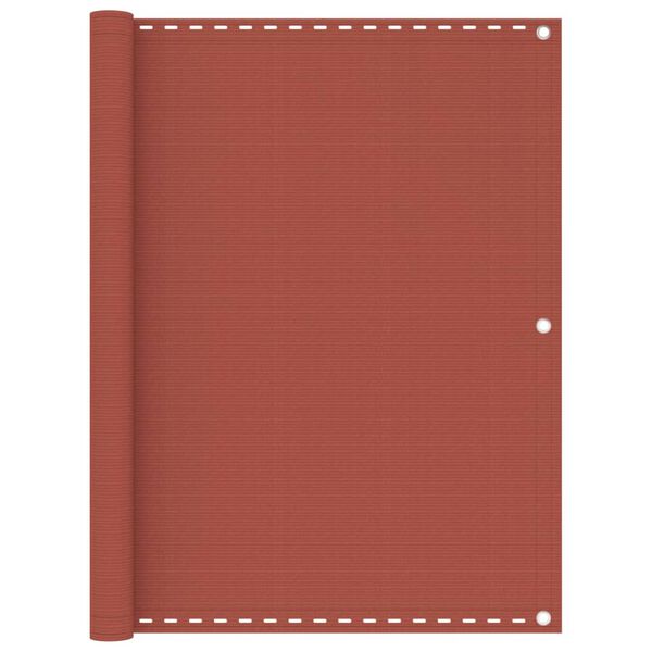 vidaXL rõdusirm, terrakota, 120 x 400 cm, HDPE