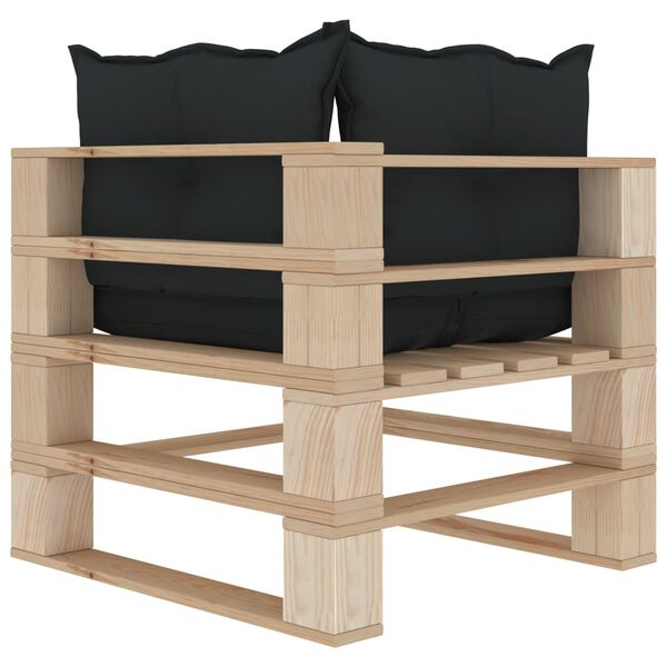 vidaXL kaubaalustest nurgadiivan antratsiithallide istmepatjadega puit