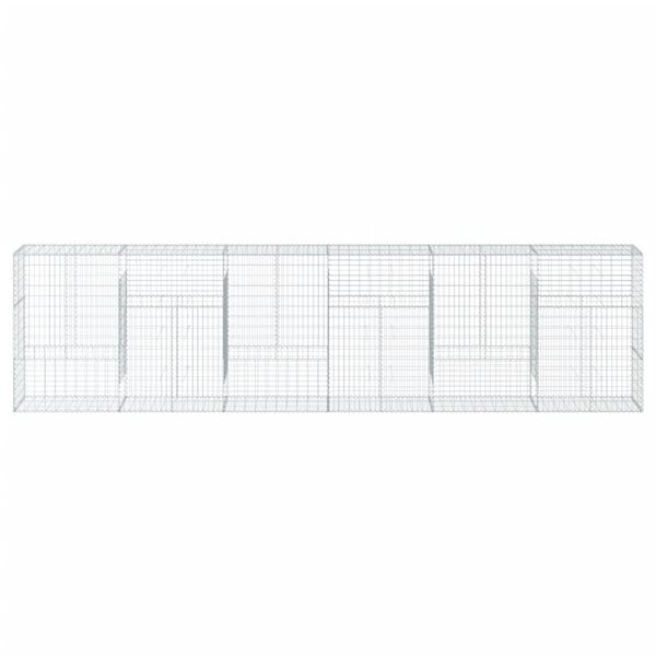 vidaXL kattega gabioonkorv, 600 x 50 x 150 cm, tsingitud raud