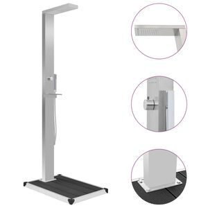 vidaXL v&auml;lidu&scaron;&scaron; koos alusega, WPC, roostevaba teras