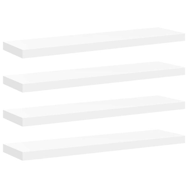 vidaXL seinariiulid, 4 tk, valge, 90 x 23,5 x 3,8 cm MDF