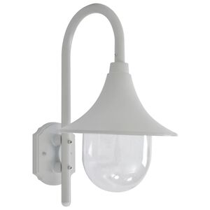 vidaXL aia seinavalgusti, E27 42 cm, alumiinium, valge