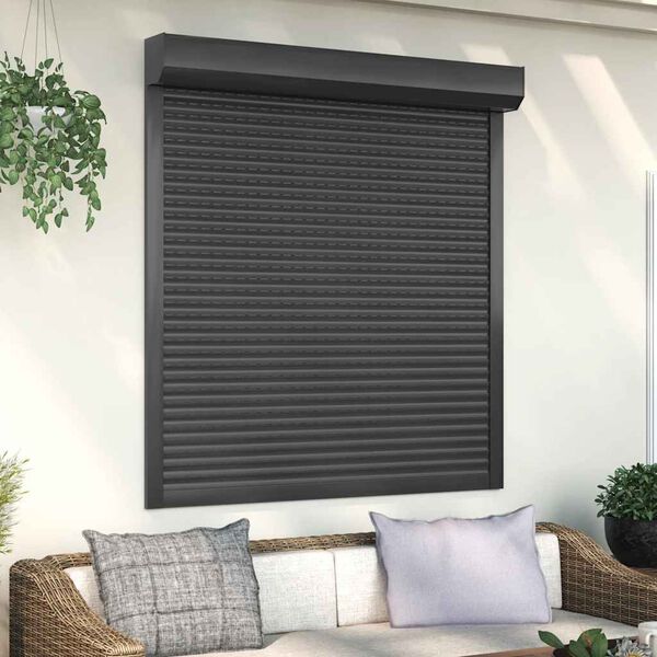 vidaXL fassaadiruloo alumiinium 130 x 140 cm, antratsiithall