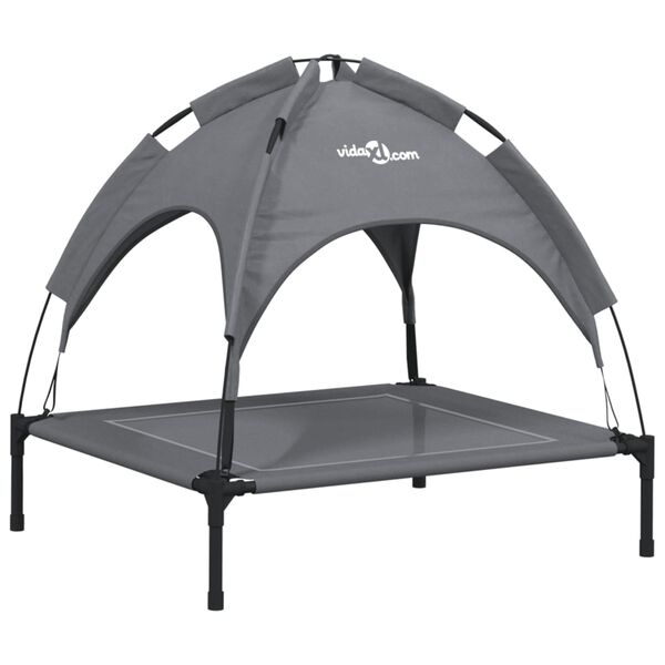 vidaXL varikatusega koeravoodi, antratsiithall, Oxford kangas ja teras