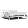 vidaXL voodiraam peatsiga ilma madratsita Valge 200x200 cm