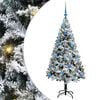 vidaXL Tehisj&otilde;ulupuu koos alusega Valge 150 cm PVC ja Teras ja Plast