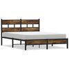 vidaXL peatsiga voodiraam ilma madratsita suitsutatud tamm 160x200 cm
