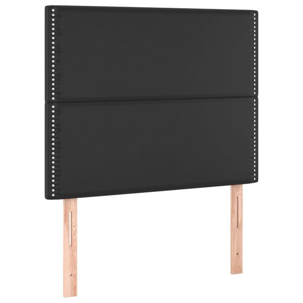 vidaXL peatsiplaat, must, 90 x 5 x 118/128 cm, kunstnahk