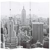 vidaXL kokkupandav sirm 200 x 170 cm, New York, must valge