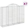 vidaXL kaarekujulised gabioonkorvid 7 tk, 200x30x140/160 cm, raud