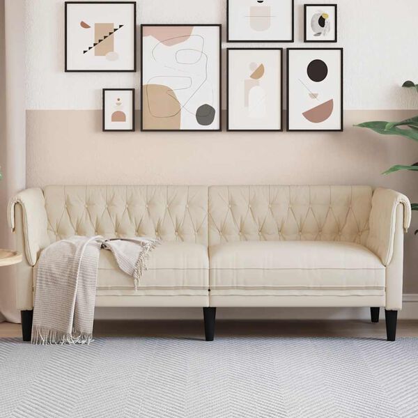 vidaXL Chesterfieldi diivan 3-kohaline, lina