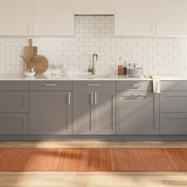 vidaXL vaip, ristk&uuml;likukujuline, pruun, 70 x 1000 cm, bambus