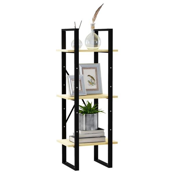 vidaXL 3-korruseline raamaturiiul, 40 x 30 x 105 cm, männipuit