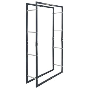 vidaXL k&uuml;ttepuude rest, must, 80 x 25 x 150 cm, teras