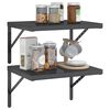 vidaXL seinariiulid 2 tk, 50x40x3 cm, must, roostevaba teras