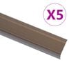 vidaXL L-kujuline trepiliist 5 tk, alumiinium, 90 cm, pruun