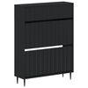 vidaXL Kinga kapp ZWOLLE 78 x 24 x 103 cm Tehispuit Must