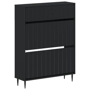 vidaXL Kinga kapp ZWOLLE 78 x 24 x 103 cm Tehispuit Must